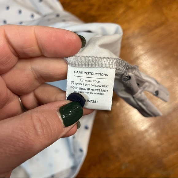 Mizzen+Main white blue design polo size XXL trim - Picture 5 of 7